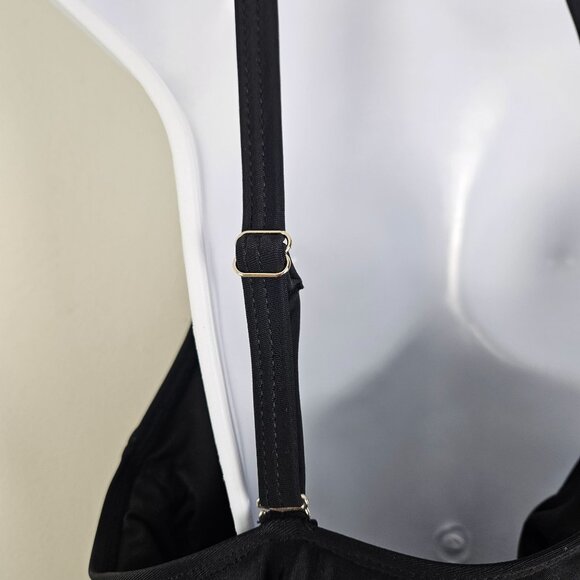 Tempt Me Womens One Shoulder Black Swimsuit Set Plus Size 20W Beach Pool - Picture 8 of 10